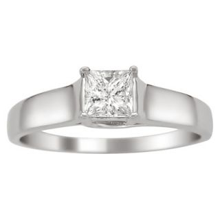 1/4 CT.T.W. Diamond Certified Solitaire Ring in 14K White Gold   Size 6
