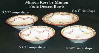 Minton Minton Rose (Older,Smooth) Fruit/Dessert (Sauce) Bowl, Fine China Dinnerw