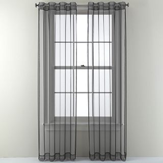 Studio Open and Shut Grommet Top Sheer Curtain Panel, Gray