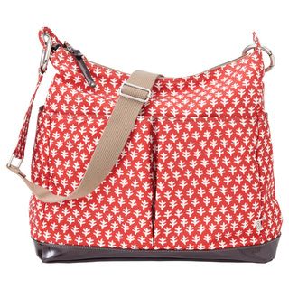 Oioi Hobo Diaper Bag In Poppy Red (White/ redMaterials Microfiber, patent polyurethanePockets One (1) main internal compartment with elasticized pockets, one (1) exterior rear pocket, two (2) exterior pocketsLining 100 percent nylon, water resistantHar