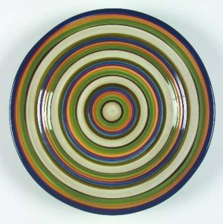 Tabletops Unlimited Los Colores Dinner Plate, Fine China Dinnerware   Blue,Red,Y