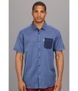 Marc Ecko Cut & Sew Sistin S/S Shirt Mens Short Sleeve Button Up (Navy)