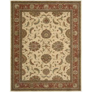 Living Treasures Ivory Red Rug (99 X 139)