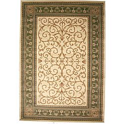 Aloma Antique Sage Ivory Area Rug (710 X 910) (OlefinPile Height 0.4 inchesStyle TransitionalPrimary color IvorySecondary colors Green, beigePattern BorderTip We recommend the use of a non skid pad to keep the rug in place on smooth surfaces.All rug