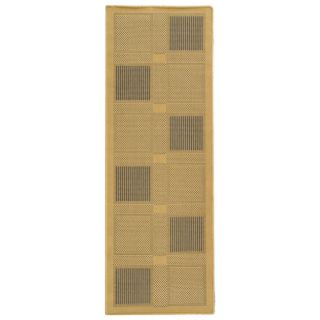Indoor/ Outdoor Lakeview Natural/ Blue Runner (24 X 67) (IvoryPattern GeometricMeasures 0.25 inch thickTip We recommend the use of a non skid pad to keep the rug in place on smooth surfaces.All rug sizes are approximate. Due to the difference of monitor