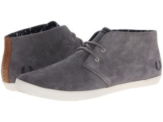 Fred Perry Byron Mid Suede Mens Lace up casual Shoes (Gray)