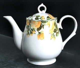 Nikko Gracious Teapot & Lid, Fine China Dinnerware   Fine Tableware,Yellow Flowe