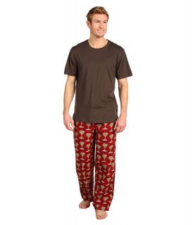 Tommy Bahama Crew Neck Pajama Set Mens Pajama Sets (Brown)