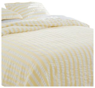 Summer Stripe Seersucker Bedspread / Only Twin