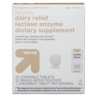 up&up Dairy Relief Lactase Enzyme Dietary Supplement Vanilla Flavored Chewable
