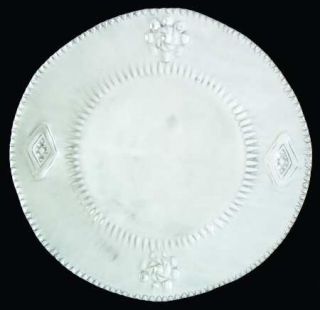 Vietri (Italy) Incanto Dinner Plate, Fine China Dinnerware   White/Gray Glaze, D