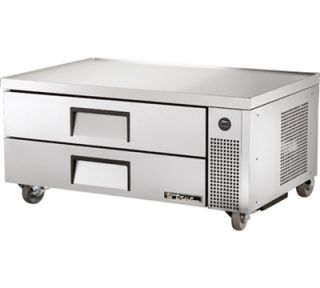 True 52 Refrigerated Chef Base   2 Drawers, Aluminum/Stainless