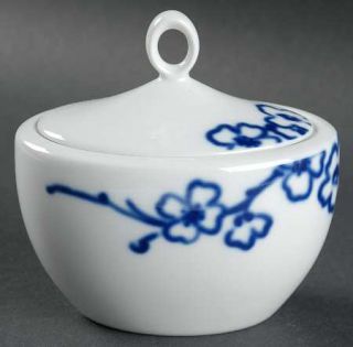 Vista Alegre Kabuki Sugar Bowl & Lid, Fine China Dinnerware   Porcelain, Multimo