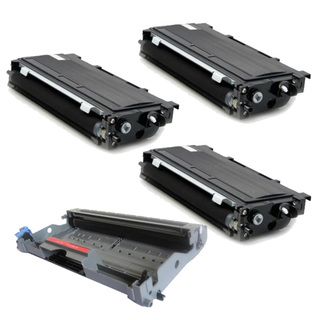 Brother Tn350 Compatible Black Toner Cartridges And 1 Dr350 Drum Unit (pack Of 4) (BlackPrint yield 2,500 pages at 5 percent coverageNon refillableModel NL 3x TN350/ 1x DR350This item is not returnable  )