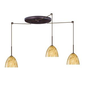 Besa Lighting BEL 3BW 7572HV BR Sasha II Pendant