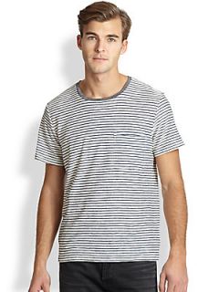 7 For All Mankind Mariner Striped Pocket Tee