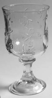 Anchor Hocking Savannah Clear Water Goblet   Pressed,Floral Design,Giftware,Clea