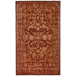 Handmade Silk Road Majestic Rust New Zealand Wool Rug (3 X 5)