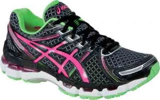 Womens ASICS GEL Kayano® 19   Black/Electric Pink/Apple Running Shoes