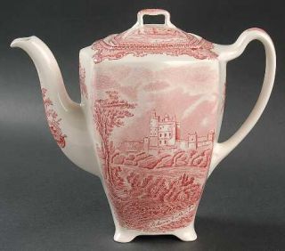 Johnson Brothers Old Britain Castles Pink(No Crown Stamp) Small Coffee Pot & Lid