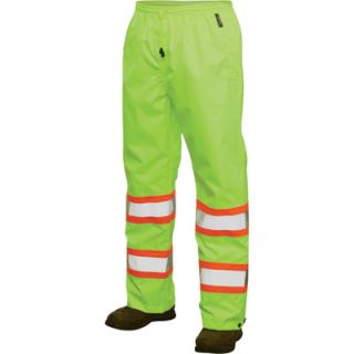 Work King Class 2 High Visibility Rain Pant   Green, Large, Model# S34711