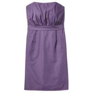 TEVOLIO Womens Plus Size Taffeta Strapless Dress   Plum Spice   26W