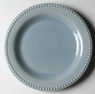 Pottery Barn Emma Blue Dinner Plate, Fine China Dinnerware   All Blue,Beaded Edg