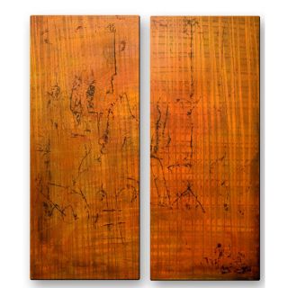 Laura Warburton Ancient Papyrus Metal Wall Art (MediumSubject AbstractOuter dimensions 23.5 inches tall x 21 inches wide )