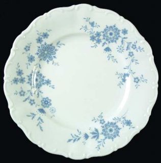 Christina Bavarian Blue Salad Plate, Fine China Dinnerware   Blue Flowers, Scall