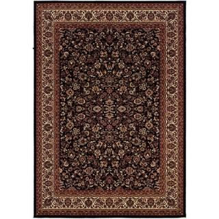 Everest Isfahan Black Area Rug (53 X 76) (BlackSecondary colors Brown sienna, chestnut, creme caramel, soft linenPattern FloralTip We recommend the use of a non skid pad to keep the rug in place on smooth surfaces.All rug sizes are approximate. Due to 