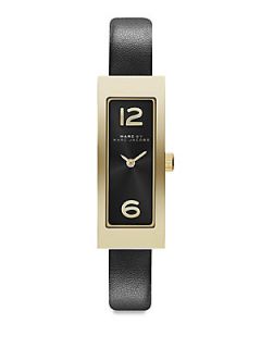 Marc by Marc Jacobs Stainless Steel & Leather Watch/Goldtone & Black   Black Gol