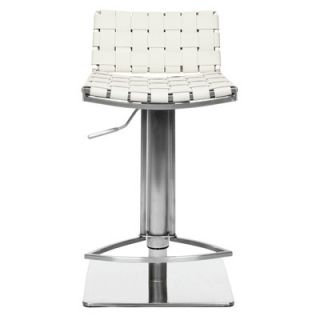 Safavieh 18.5 Liam Leather Barstool in White FOX3001A