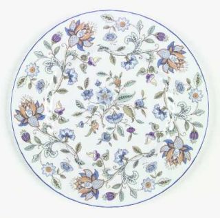Minton Haddon Hall Blue (Blue Trim) Dinner Plate, Fine China Dinnerware   Bone,F