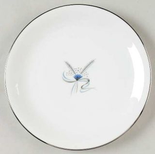 Stonegate Harvest Stars Blue Salad Plate, Fine China Dinnerware   Blue&Gray Ribb