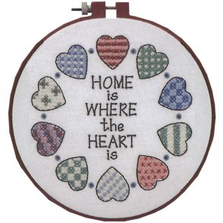 Learn a craft Home And Heart Stamped Cross Stitch Kit 6 Round