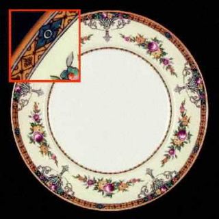Myott Staffordshire Carlton Dinner Plate, Fine China Dinnerware   Enamelled Flor