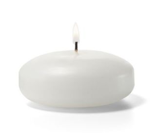 Hollowick Floating Candle, 3x1.19 in, Wax, White