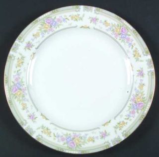 Farberware Southampton (White Body) Dinner Plate, Fine China Dinnerware   White,