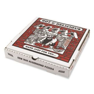 Pizza Box Takeout Containers, 10in Pizza, White, 10w X 10d X 2 1/2h