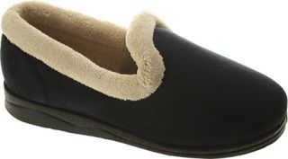 Womens Spring Step Isla   Navy Micro Suede Slippers
