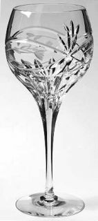 Gorham Victorias Garden Wine Glass   Gray, Clear  Floral Design On Bowl