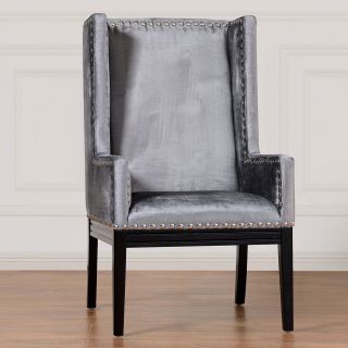 Tribeca Grey Velvet Chair