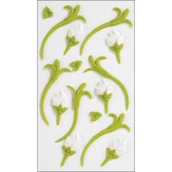 Jolees Green And White Icing Buds Confections Stickers