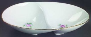 Style House Miniver 11 Oval Divided Vegetable Bowl, Fine China Dinnerware   Pin