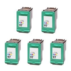 Hewlett Packard Hp 97 Color Ink Cartridge (pack Of 5) (remanufactured) (ColorBrand HPModel HP97Quantity Pack of 5Maximum yield 540 pages with 5 percent coverageNon refillable Ink CartridgeCompatible With DesignJet; DesignJet 5940, DesignJet 5940xi; D