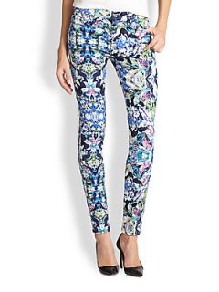 7 For All Mankind Kaleidoscopic Printed Skinny Jeans   Floral