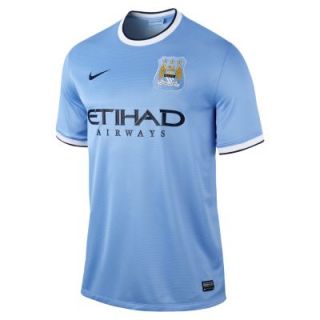 2013/14 Manchester City FC Stadium Mens Soccer Shirt   Field Blue
