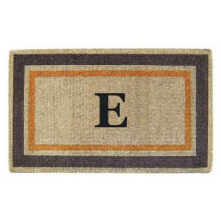 Handmade Monogrammed Double Picture Frame Orange Coir Door Mat (110 X 3)