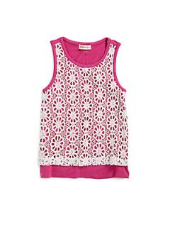 Design History Toddlers & Little Girls Lace Tank Top   Pink