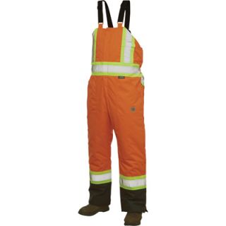 Work King Class 2 High Visibility Lined Bib Overall   Orange, Small, Model#